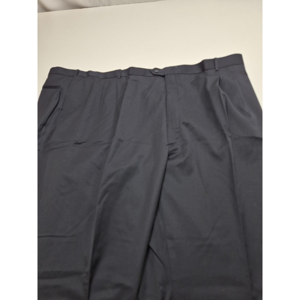 Palm Beach Reflex Dress Pants Mens 58x36 Blue Wool Pleated Straight NWT